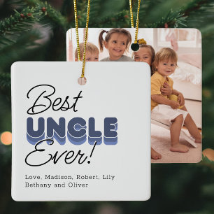 Best Uncle Ever Personalised Photo Ornament