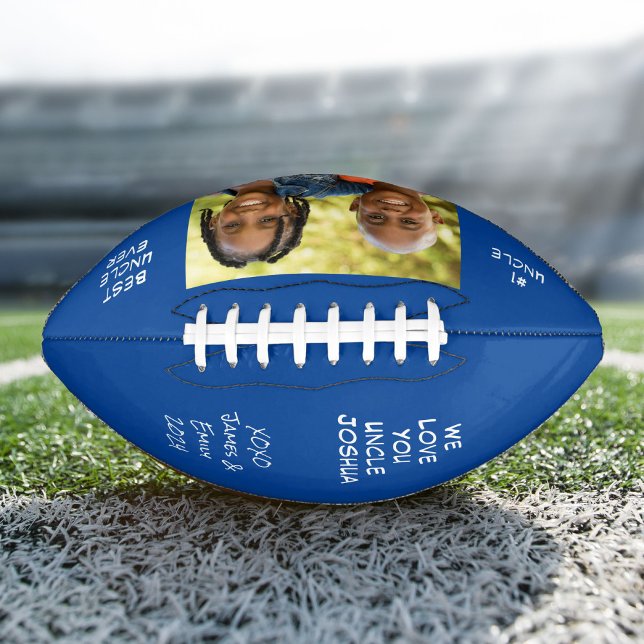 Best Uncle Ever Photo Blue American Football (Creator Uploaded)