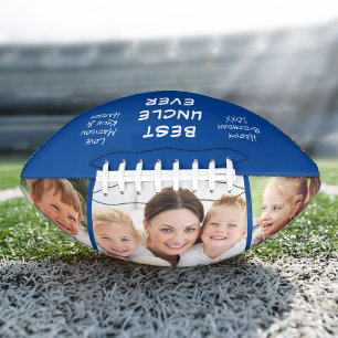 Best Uncle Ever Photo Personalised Blue American Football