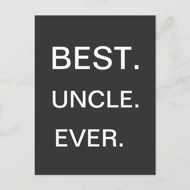 Best Uncle Ever Postcard (Front)