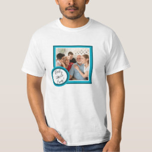 Best Uncle Ever Teal Custom Photo Gift Shirt