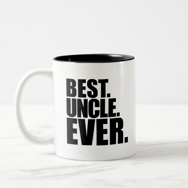 best uncle ever Two-Tone coffee mug (Left)