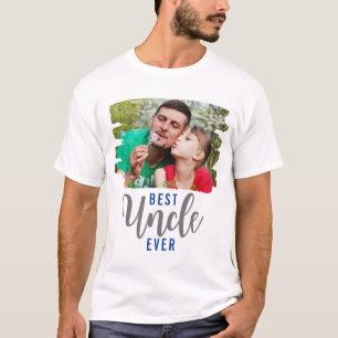 Best Uncle Ever Typography Photo T-Shirt