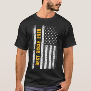 Best Uncle Ever - USA Flag - Vintage Style T-Shirt