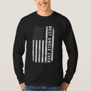 Best Uncle Ever Vintage American Flag Father's Day T-Shirt