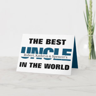 Best Uncle In The World Personalised Card