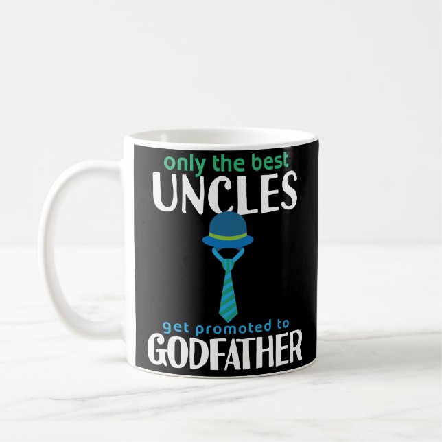 Best Uncle Promoted To Godfather Coffee Mug (Left)