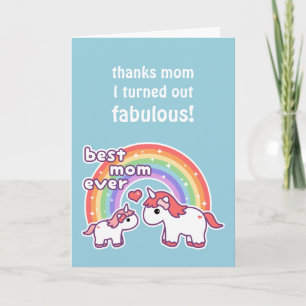 Best Unicorn Mum Card