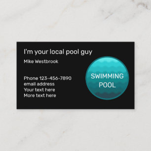 Best Unique Swimming Pool Service Business Card