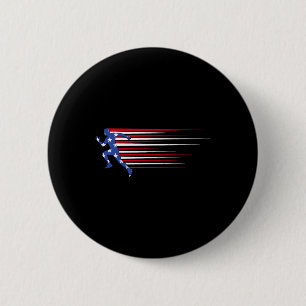 Best Usa American Flag Track And Field Gift Team M 6 Cm Round Badge