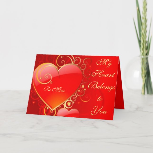 BEST VALENTINES DAY GREETING CARDS - BE MINE (Front)