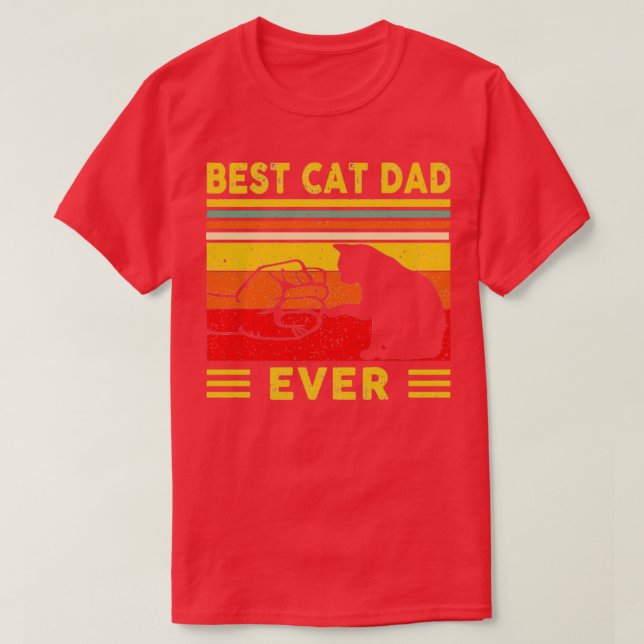 best vegan cat dad ever1 T-Shirt (Design Front)