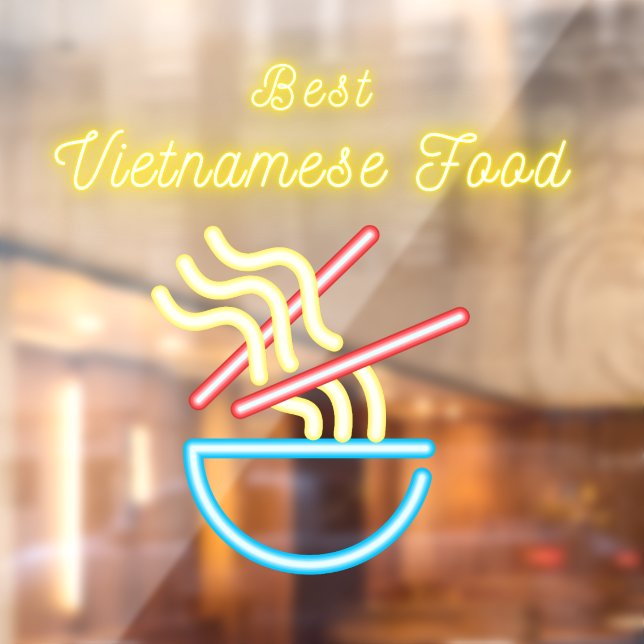 Best Vietnamese Food Pho Noodles Restaurant  Window Cling (Sheet 2)