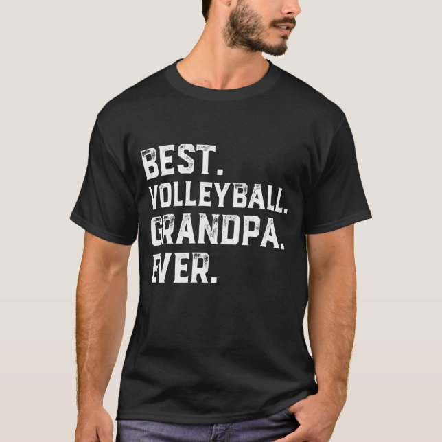 Best Volleyball Grandpa Ever for Men Fathers Day T-Shirt (Front)