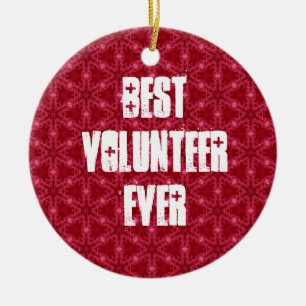 Best Volunteer Ever or Any Sentiment W1586 Ceramic Tree Decoration