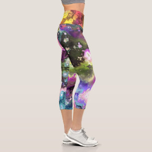 Best Watercolor  Custom Design Capris 