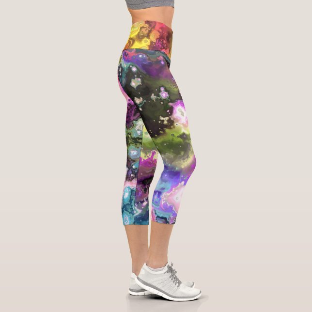 Best Watercolor  Custom Design Capris  (Right)