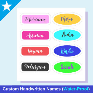 Best Waterproof Handwritten Script Name Stickers