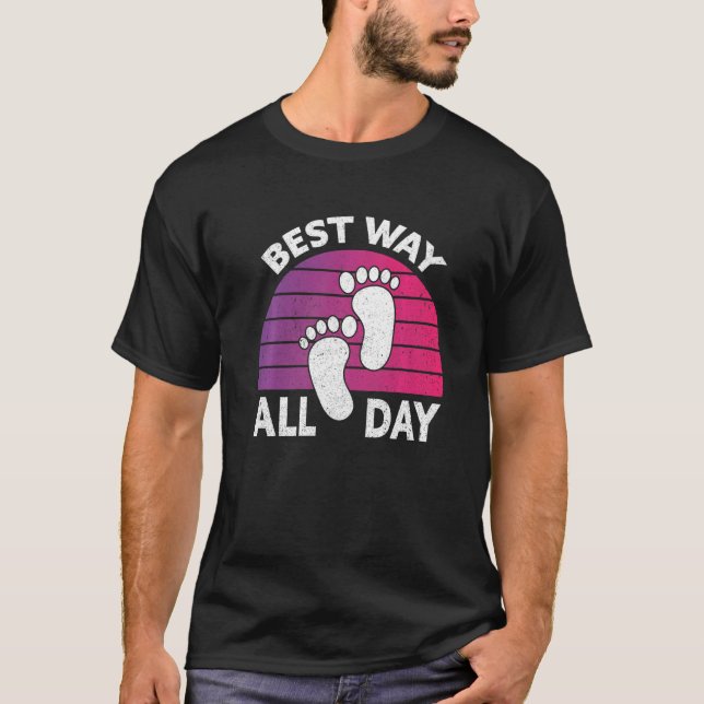 Best Way All Day Nature Earthing Barefoot Barefoot T-Shirt (Front)