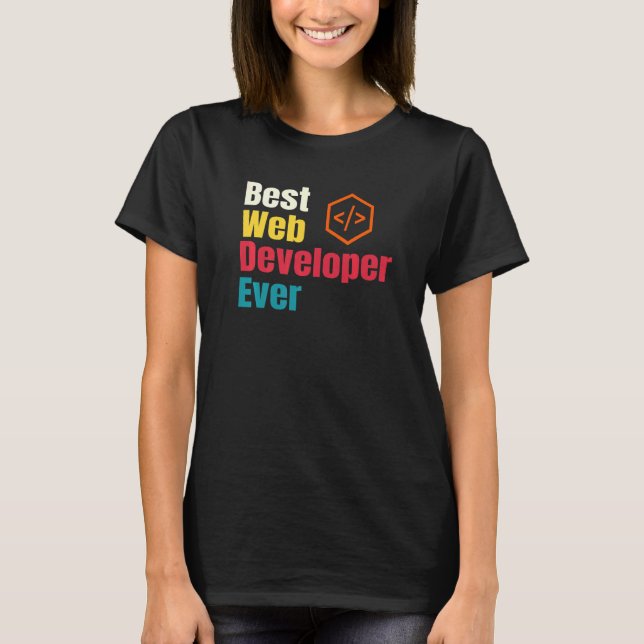 Best Web Developer Website Programmer Coder Comput T-Shirt (Front)
