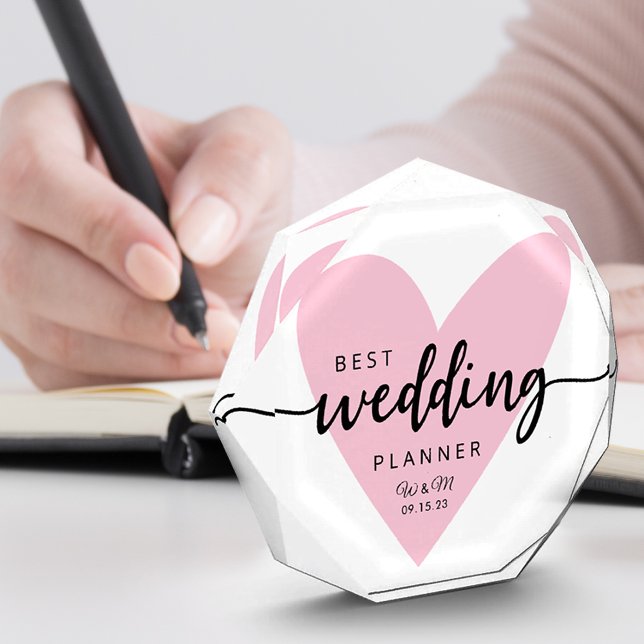 Best Wedding Planner Pink Heart Photo Block (Creator Uploaded)