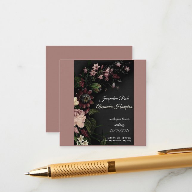 best wedding purple card (Front/Back In Situ)