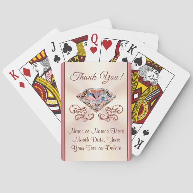 Best Wedding Souvenirs for Guests, Personalised Playing Cards (Back)