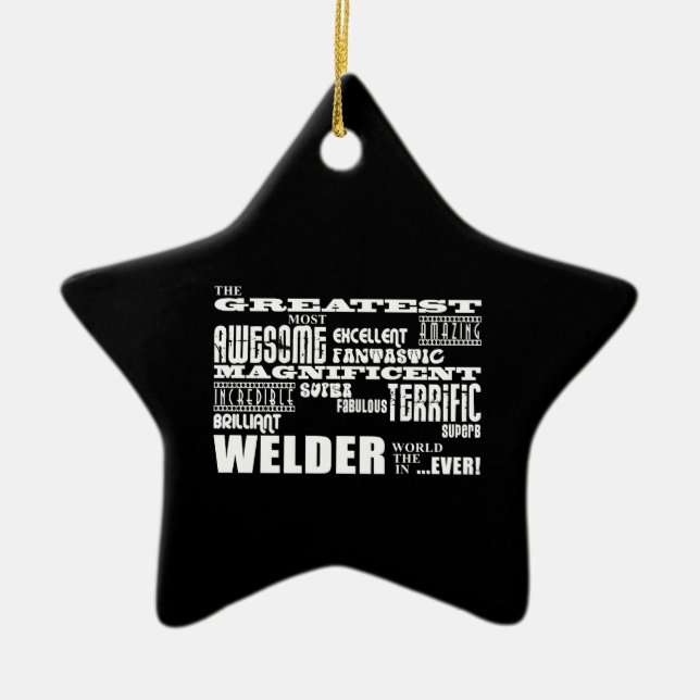 Best Welders : Greatest Welder Ceramic Tree Decoration (Front)