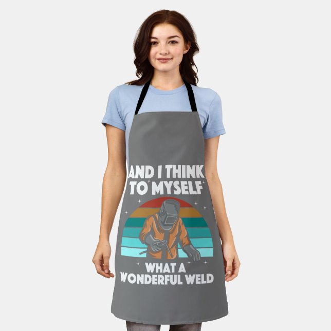 Best Welding Art Men Women Arc Welder Pipeliner Ir Apron (Worn)