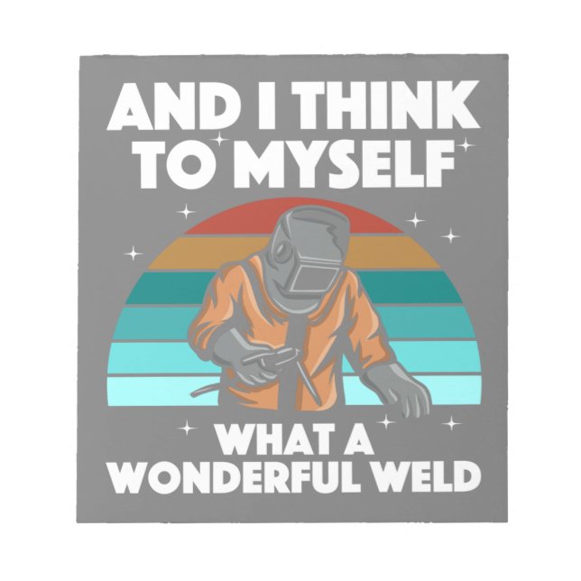 Best Welding Art Men Women Arc Welder Pipeliner Ir Notepad (Front)