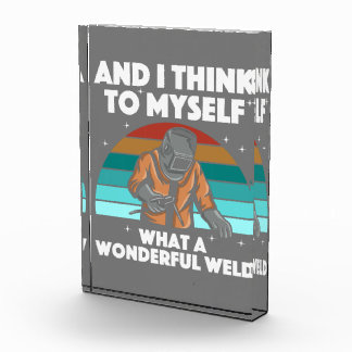 Best Welding Art Men Women Arc Welder Pipeliner Ir Photo Block