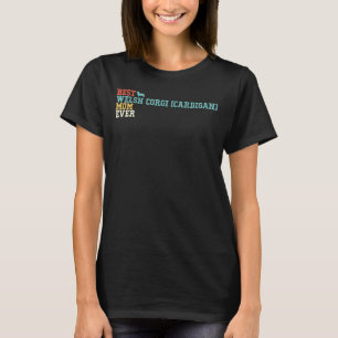 Best Welsh Corgi Cardigan Mum Ever Vintage Retro T-Shirt