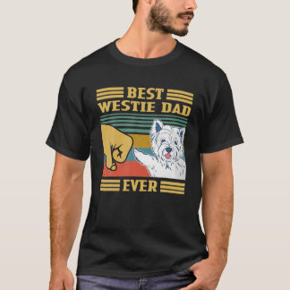 Best Westie Dad Ever Vintage Fathers Day Christmas T-Shirt