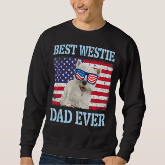 Best Westie Dog Dad Ever Happy Father Day Dog Dadd Sweatshirt