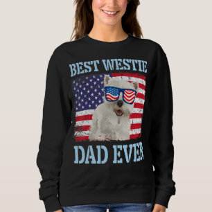 Best Westie Dog Dad Ever Happy Father Day Dog Dadd Sweatshirt