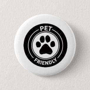 Best Westie Pet Friendly Drawn Paw - Black 6 Cm Round Badge