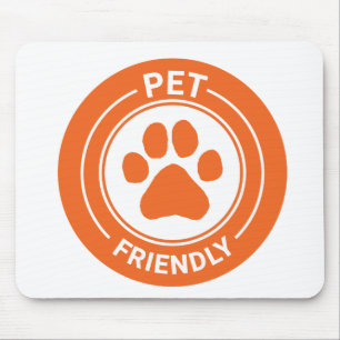Best Westie Pet Friendly Drawn Paw - Orange Mouse Mat