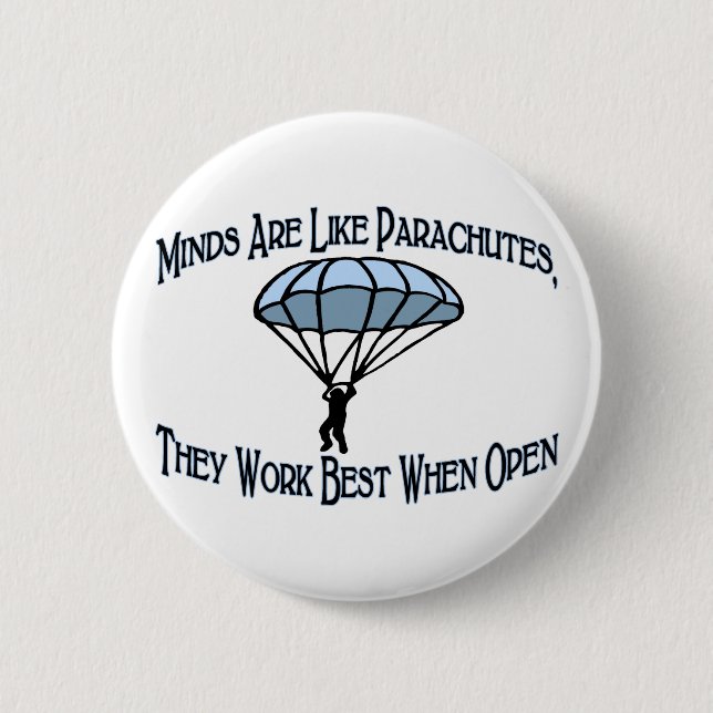 Best When Open 6 Cm Round Badge (Front)