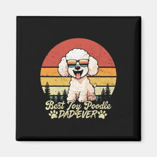 Best White Toy Poodle Dad Ever Vintage Dog Fathers Magnet