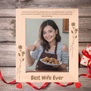Best Wife Ever Love Message Valentines Gift Wooden Etched Frames
