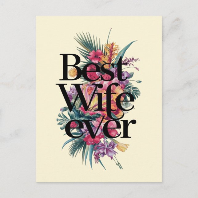 Best wife ever  postcard (Front)