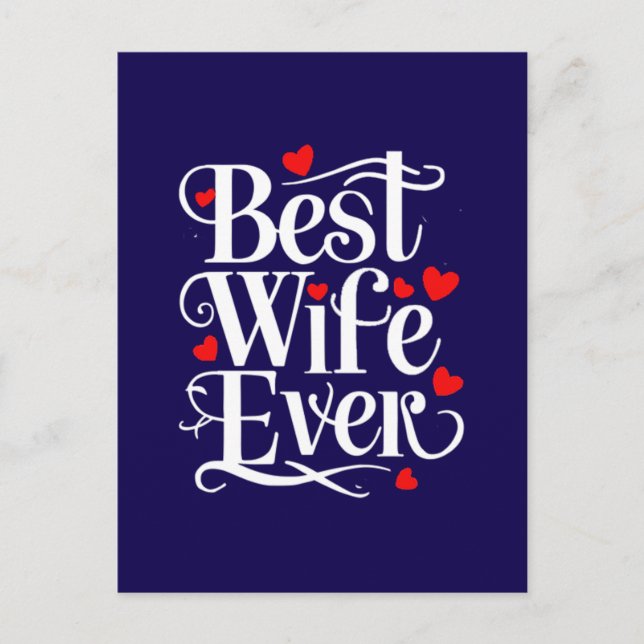 Best Wife Ever Postcard (Front)