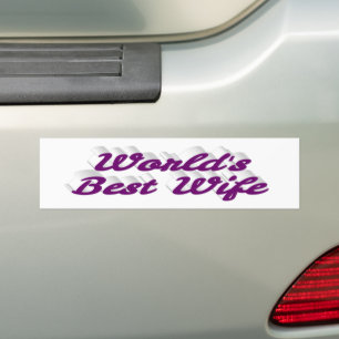 Best Wife purple text Bumper Sticker