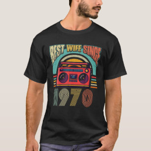 Best Wife Since 1970 Wedding Anniversary Retro Cas T-Shirt