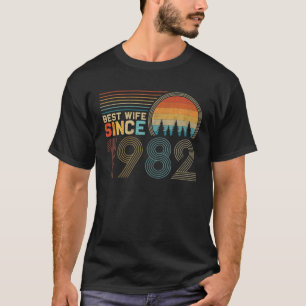Best Wife Since 1982 Cute 40Th Wedding Anniversary T-Shirt