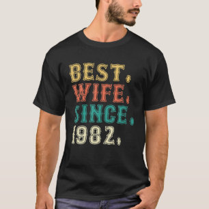 Best Wife Since 1982 Vintage Women 40Th Wedding An T-Shirt