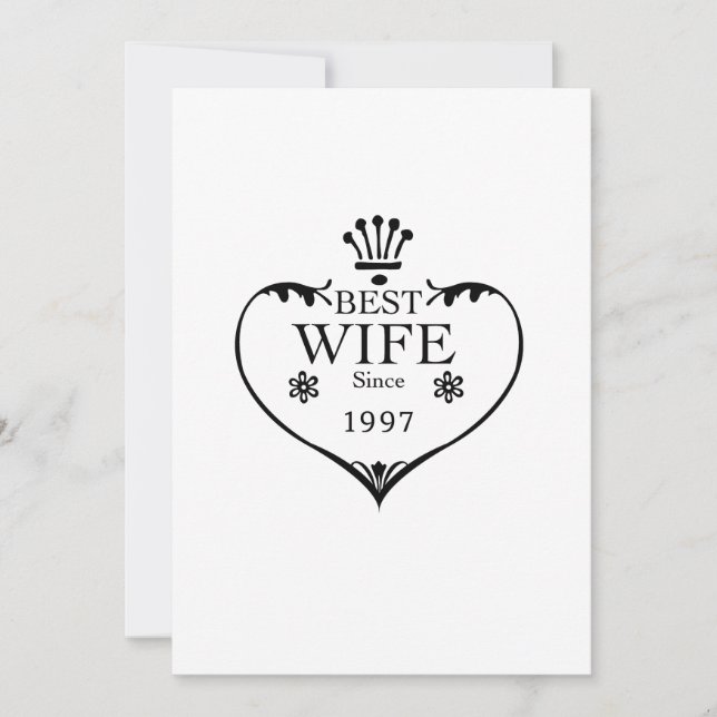 Best Wife Since 1997 20th wedding anniversary Card (Front)