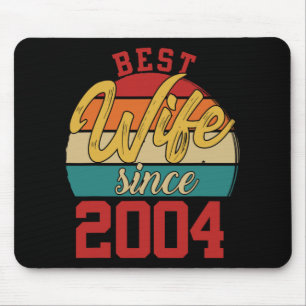 Best Wife Since 2004 Epic Couple 20th Wedding Anni Mouse Mat