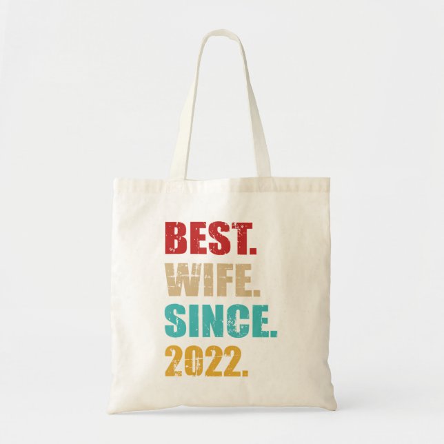  Best Wife Since 2022 For 2Nd Wedding Anniversary Tote Bag (Front)