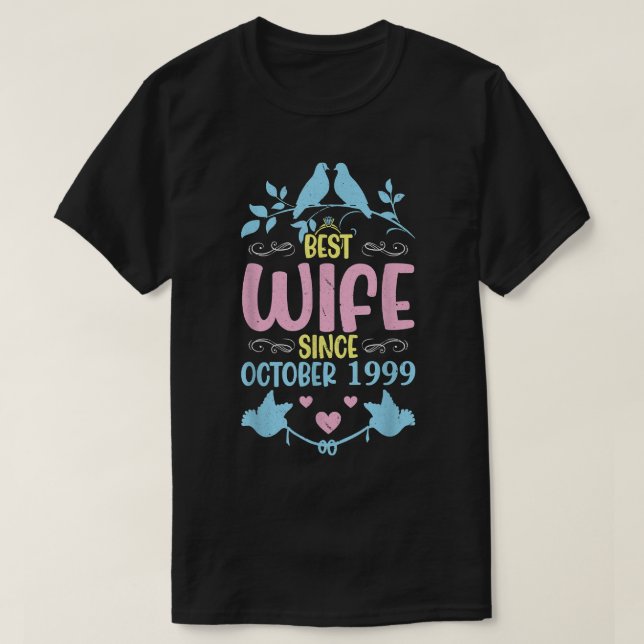 Best Wife Since October 2006 Wedding Marry 16 Year T-Shirt (Design Front)